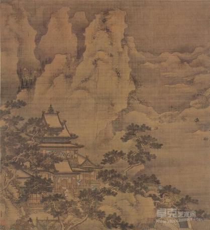 山楼赏雪图 轴 商喜（活动於明宣德年间）