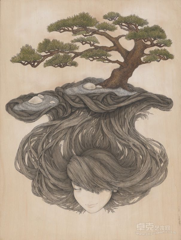 罗敏文 静 60×45 木板综合材料 2012