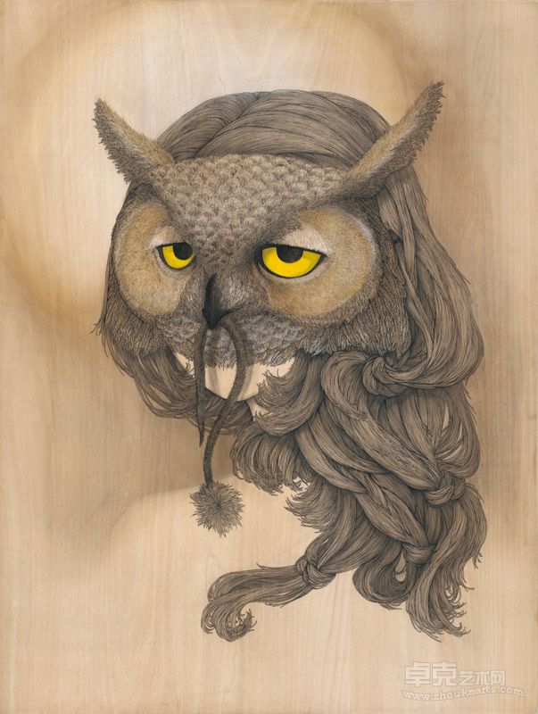 罗敏文 于夜 60×45 木板综合材料 2012