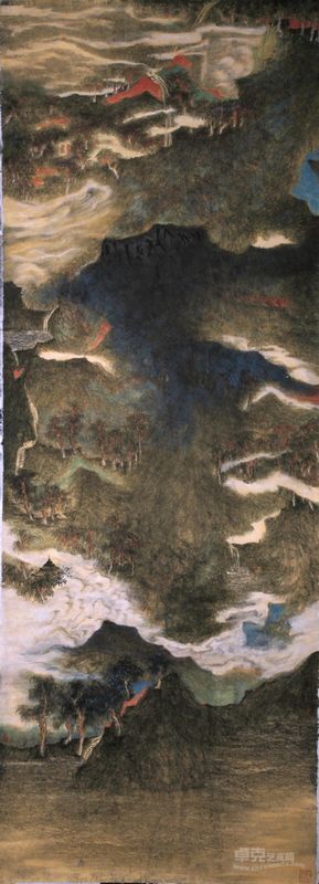 魏广君 心宅明镜 220cm80cm 2008年 纸本设色