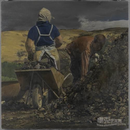 《乌金淘客系列》 顾天龙 100x100cm