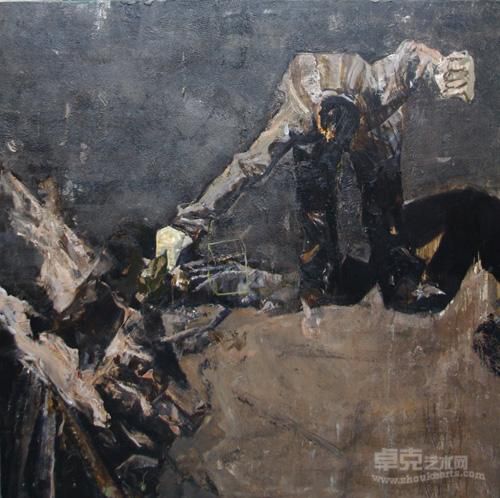 《烧火》 朱湘闽 150x150cm