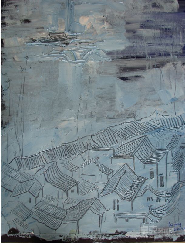 城 2 卢鹏 80x100cm 2012级研究生 指导老师：郭红专