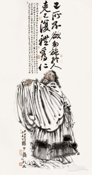 诸子图之孔丘 冯远 180*90cm 2010年作