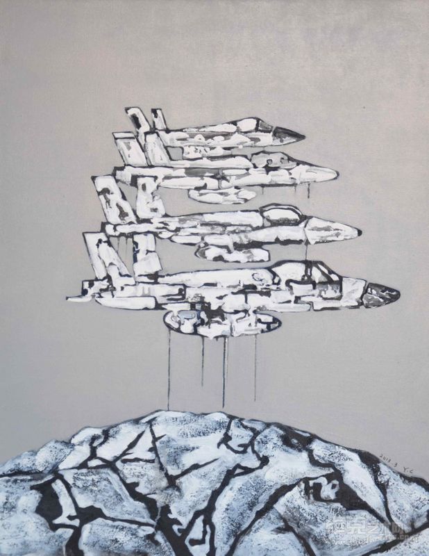 《战斗机》100cmX80cm 布面油画