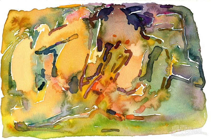 戏彩之止水微澜 36X23CM 2011