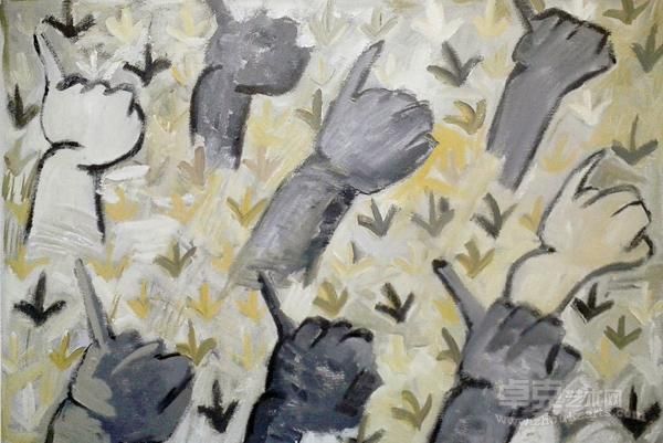 五五：徐新郎：OCD-手指摆动：40x60厘米：布面油画：2012年