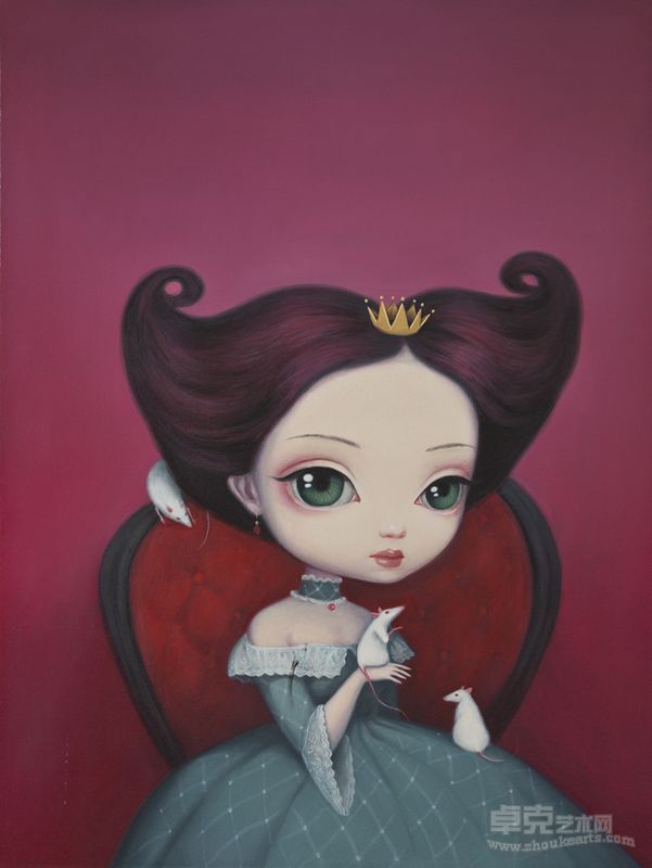 红色的童话  120x90cm ,2012，布面油画
