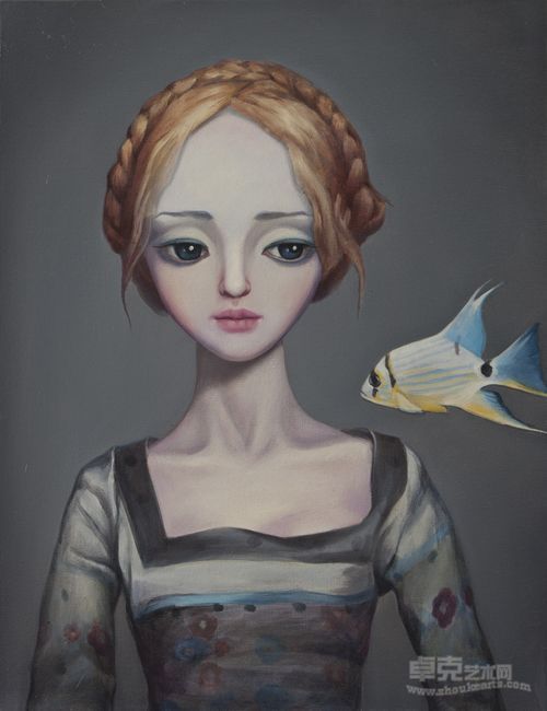 美人鱼之二,65x50cm ,2010，布面油画