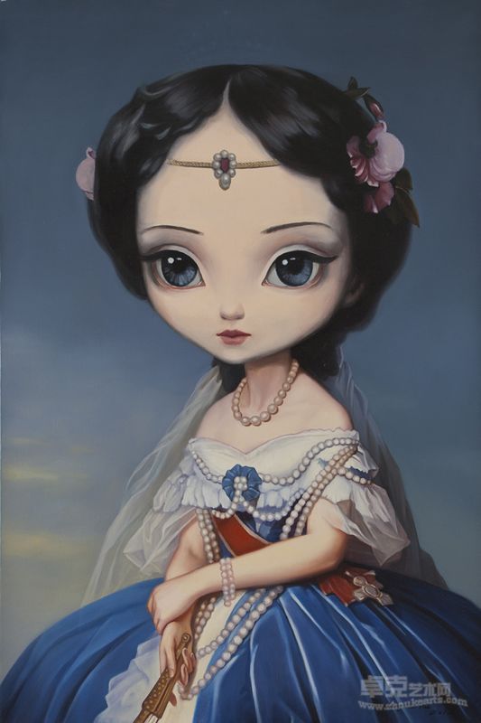 天蓝的梦  120x80cm ,2012，布面油画