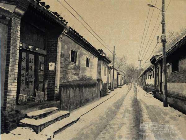 雪中的胡同