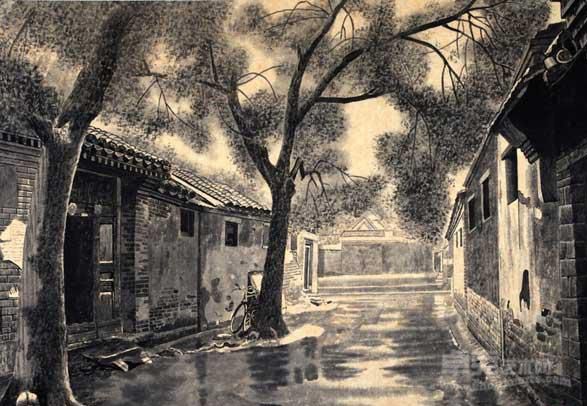 雨后的胡同