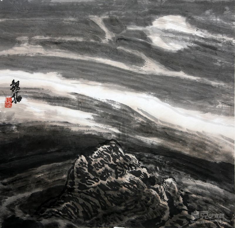 《月》49.4厘米×50.3厘米 2008年