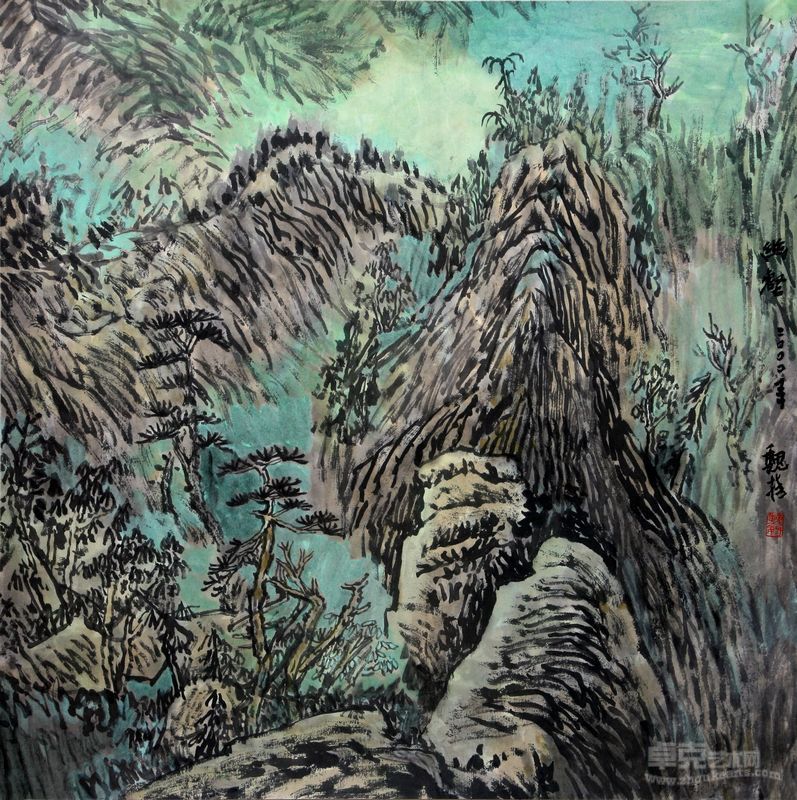 《幽壑》68厘米×68厘米 2007年