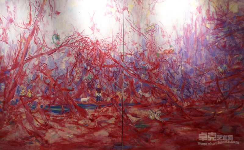 隔岸 布面油画 243X152CM 2013