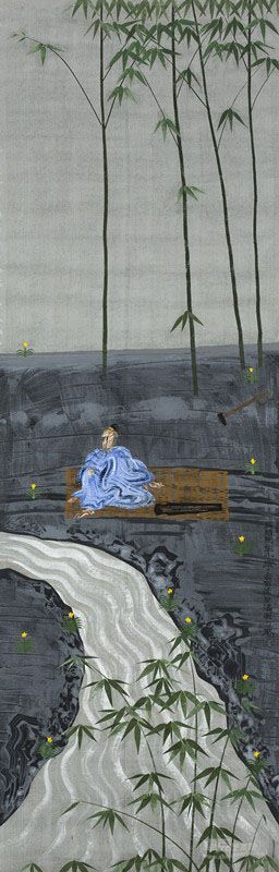 夏阳 叔夜先生小歇,会有徐来清风 93x288cm 布面丙烯 2012