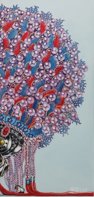 2012《莞尔》150cmx70cm 布面油画
