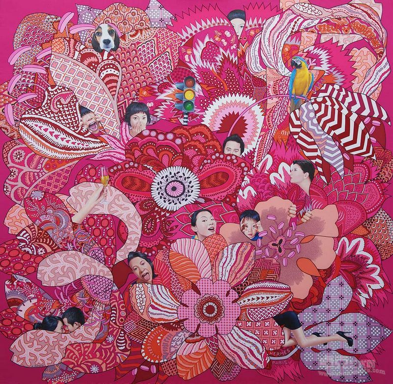 我的奢侈品 88X88cm 丝绸丙烯 2013