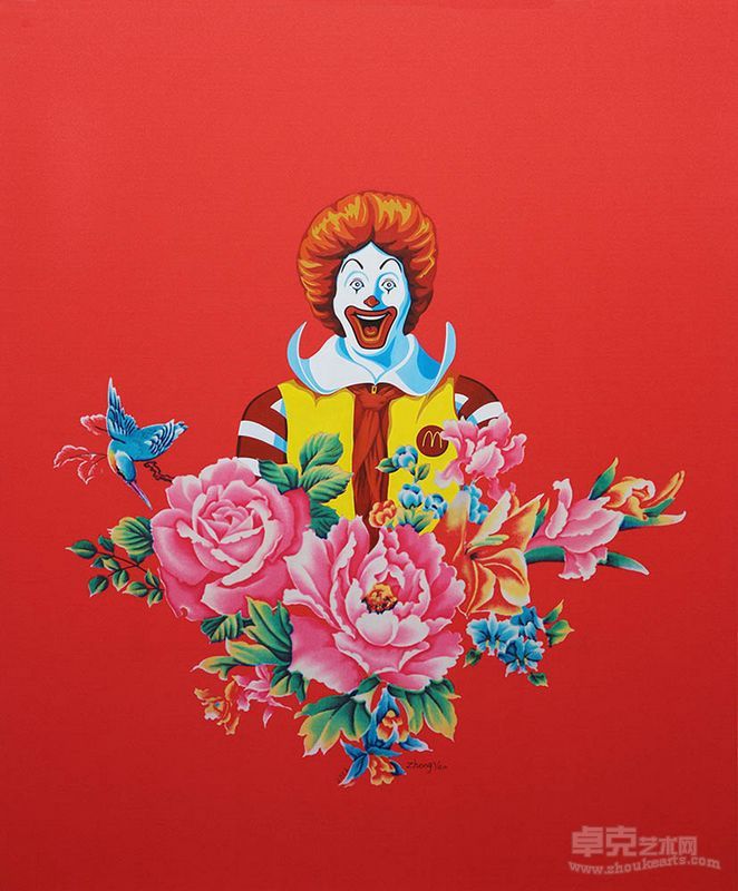 吴争艳-少先队辅导员 No.2  62X50cm 丝绸丙烯 2012