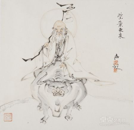 《紫气东来》33×33cm 纸本设色 2013