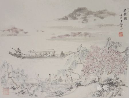 《春游图》46x35cm 纸本设色 2011