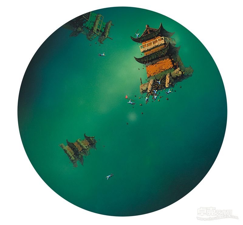 红城记 直径100cm 布面丙烯 2013