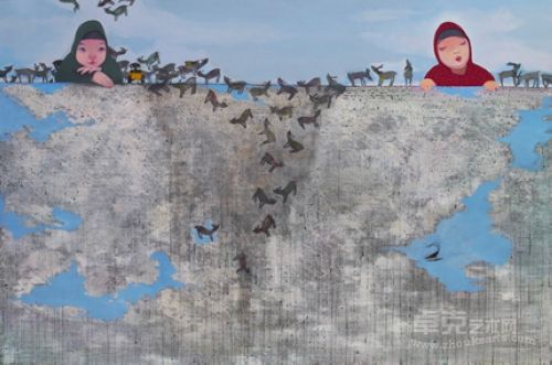 《小鹿乱撞》100x150cm 布面油画 2012年