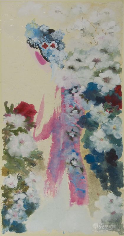 国画 鸟语花香之四 张平静 146×78cm 2011 纸本