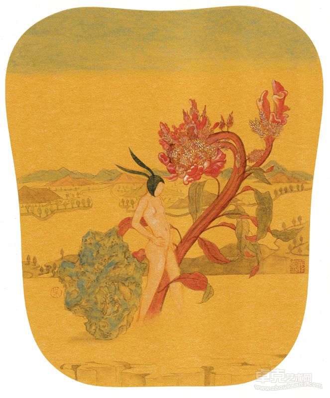 国画 暗香 吴思俊 33×33cm 2012 设色纸本