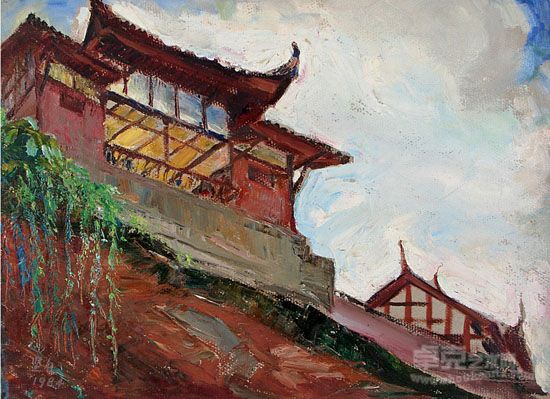 徐坚白《大足山门》