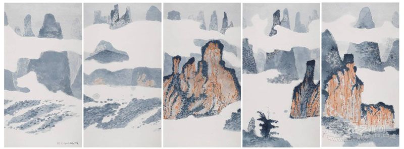 漓江清韵 200x500cm 2009年 陈家泠