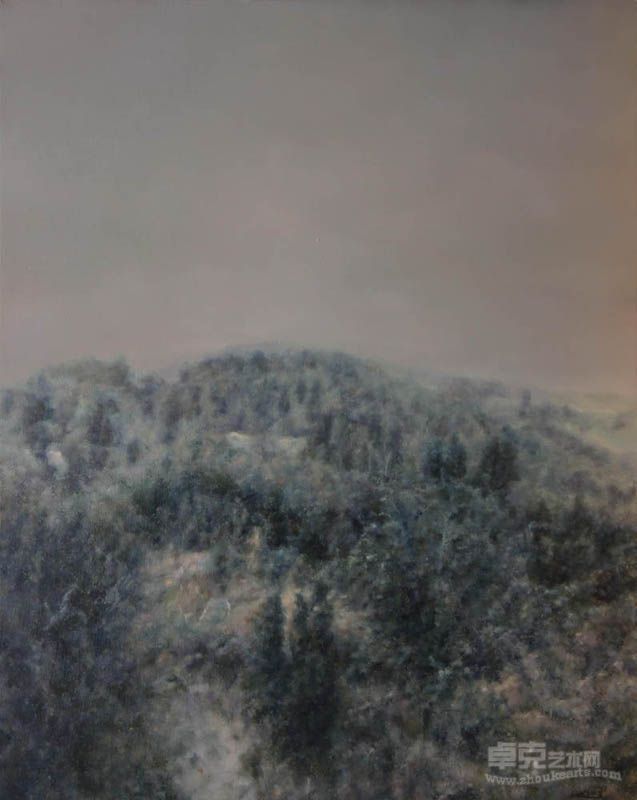 宁静的山 80x100cm