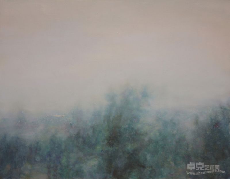雨后我的温榆河的堤岸 100x80cm