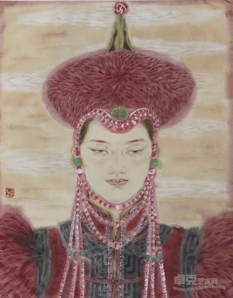 蒙古盛颜1 贾宝锋 40*50cm 2013年作