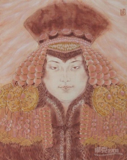 蒙古盛颜2 贾宝锋 40*50cm 2013年作