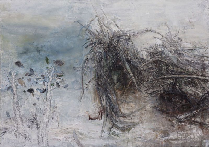 我和兔子风景150X210cm 布面油画 2012