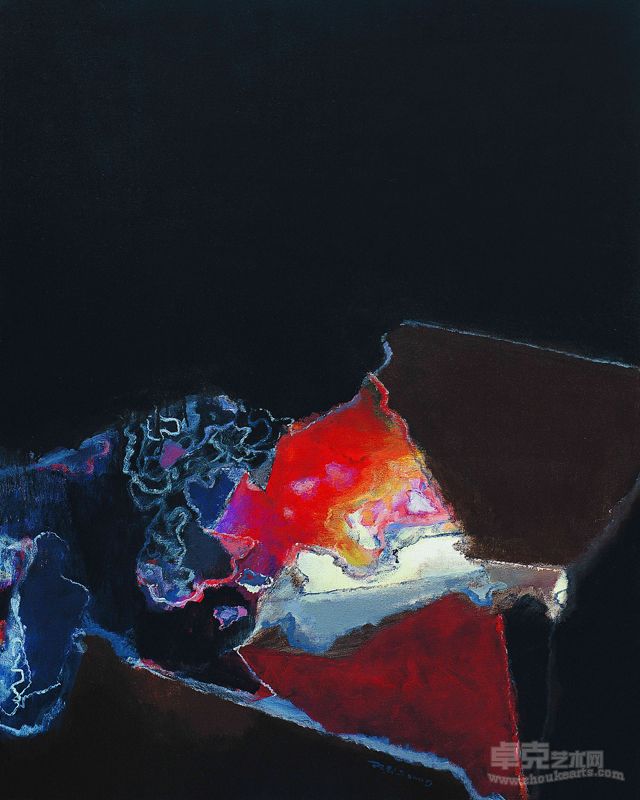 (Spiritual garden Series 2009.3后园系列2009.3陆云华 100×80cm Oil on canvas 布上油畫)