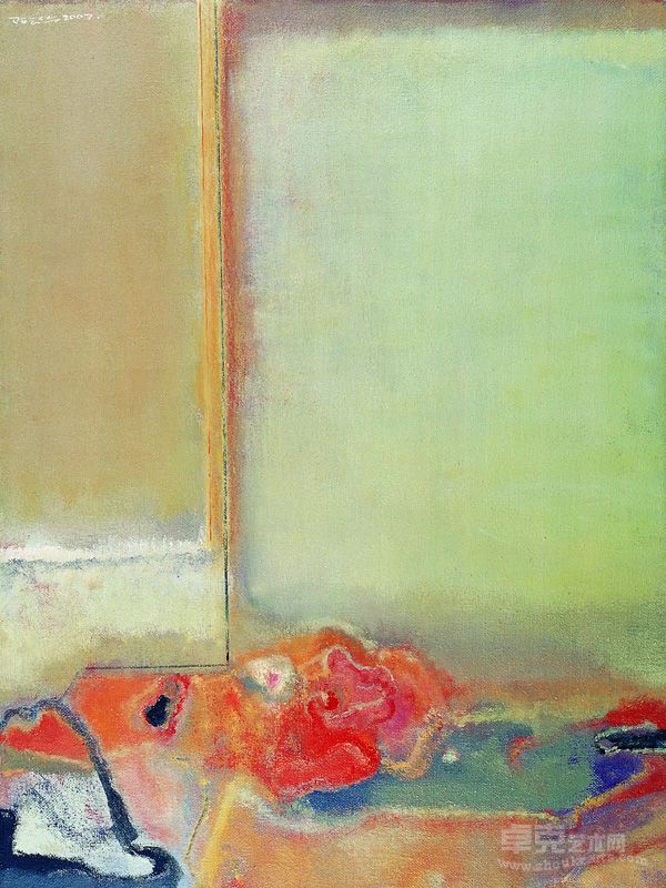 （Spiritual garden Series 2007.11后园系列2007.11陆云华80×60cm Oil on canvas 布上油画）