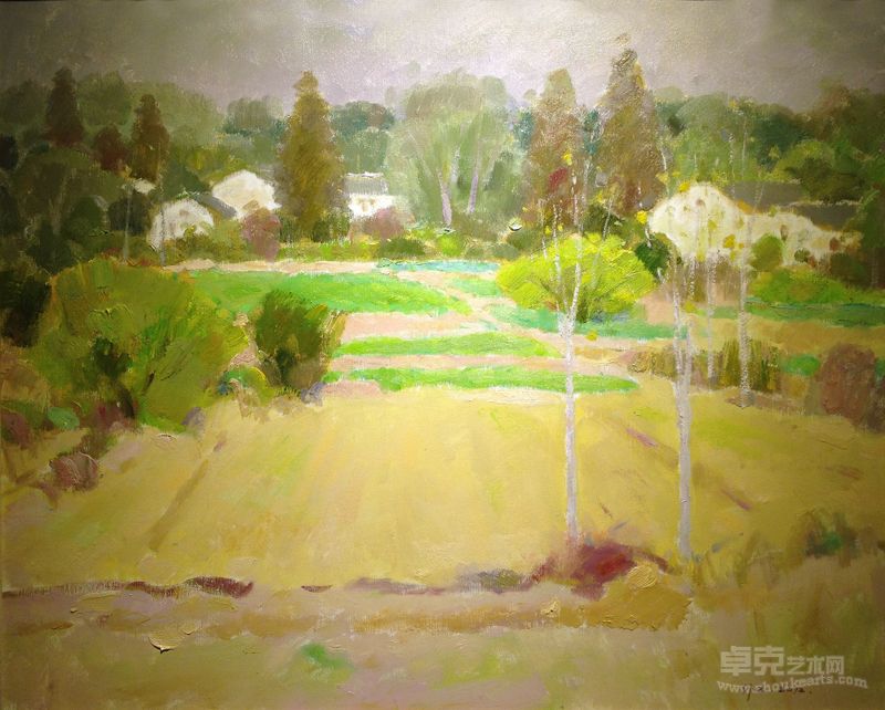 沈行工《阳光家园》 80X100cm