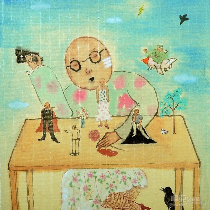 《遐想风雷》 34x33cm  2013