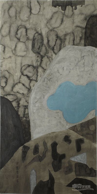 心海+Sea+Of+Mind+纸本设色+Mixed+Medium