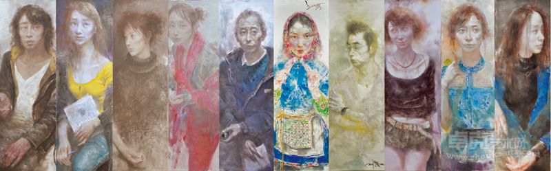 速写朋友(120cm×40cm×10)