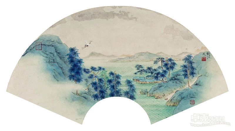 《对江天》纸本设色 28×50cm 2013 浦均