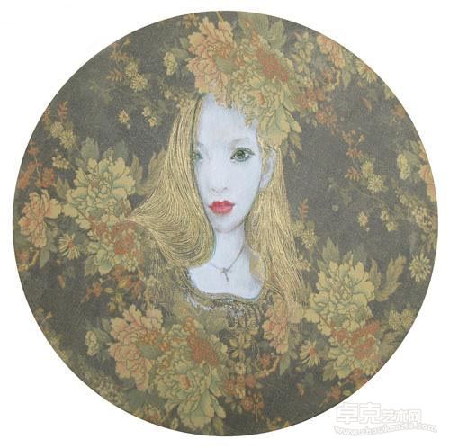 吴江涛 红楼篇 - 如花美眷 35x35cm 布面油画