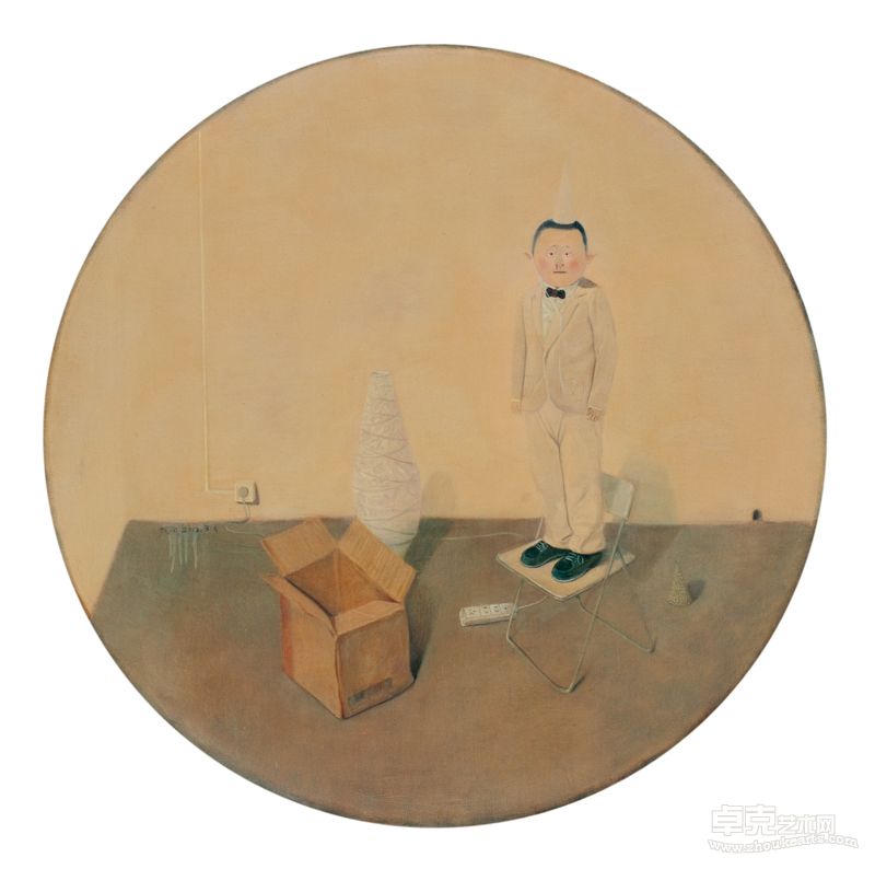 米杰 我在这，我原地未动XII Φ100cm 布面丙烯油画 2013  .jpg