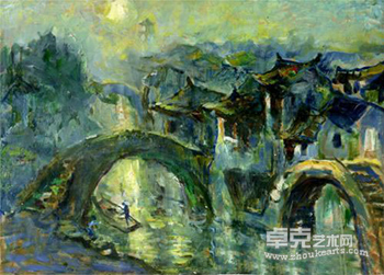 赵炎油画风景作品展