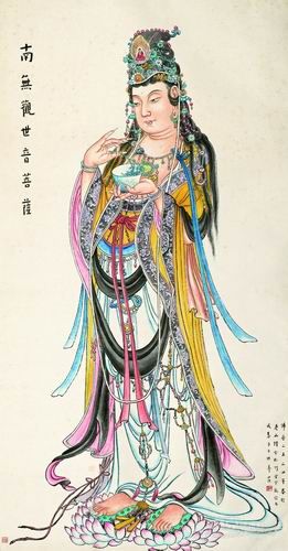 南无观世音菩萨 180×95cm 65岁作品