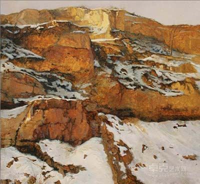黄土雪景 80*86cm 2011年作