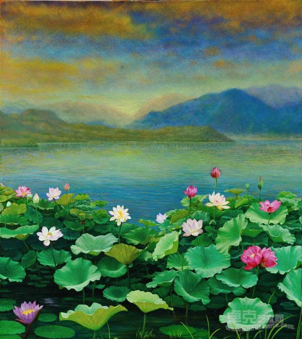 《并蒂莲》 陈逸青 90*120cm 2008年作