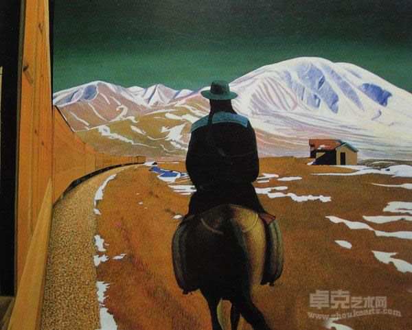 《出青海》 陈逸青 55*45cm 1989年作